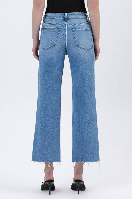 Gianna High Rise Slim Wide Crop Jeans