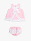 Pink & White Embroidered Dot Swing Top and Bloomer Set