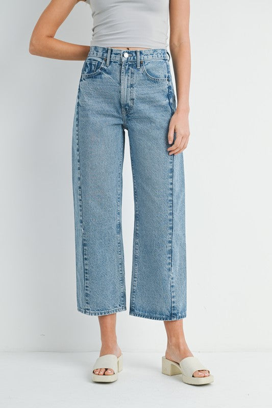 Shea Baby Barrel Jean Twist in Medium Denim