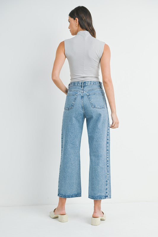 Shea Baby Barrel Jean Twist in Medium Denim