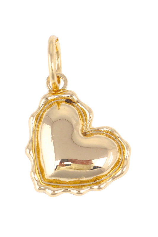 Stamped Heart Charm