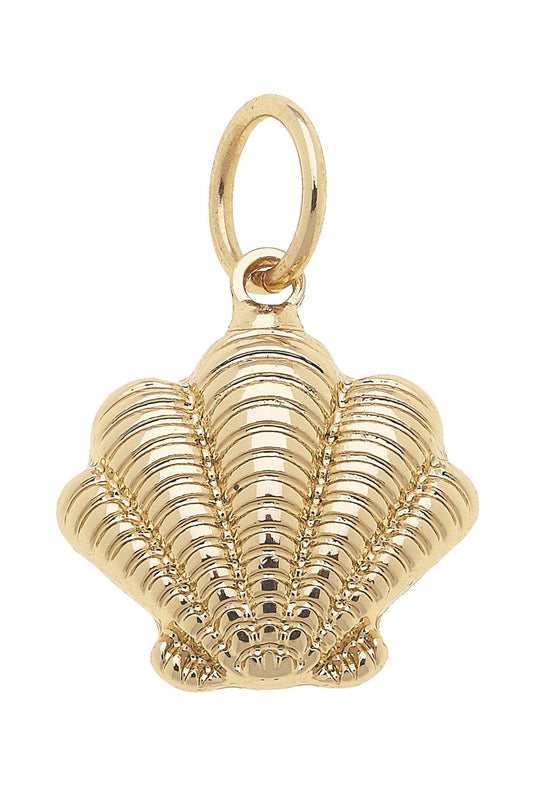 Ribbed Clamshell Charm