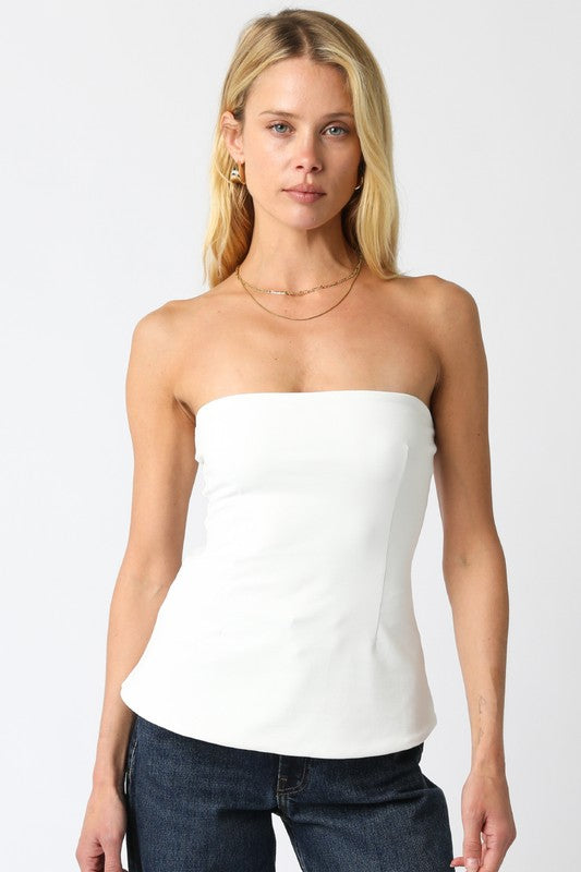 Adela Tube Top In Ivory