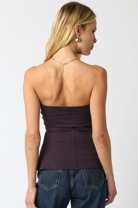 Adela Tube Top In Plum