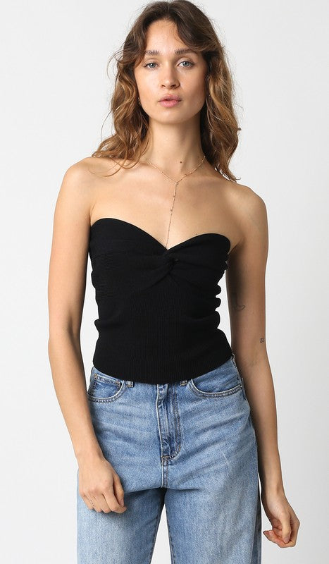 Laken Strapless Top In Black