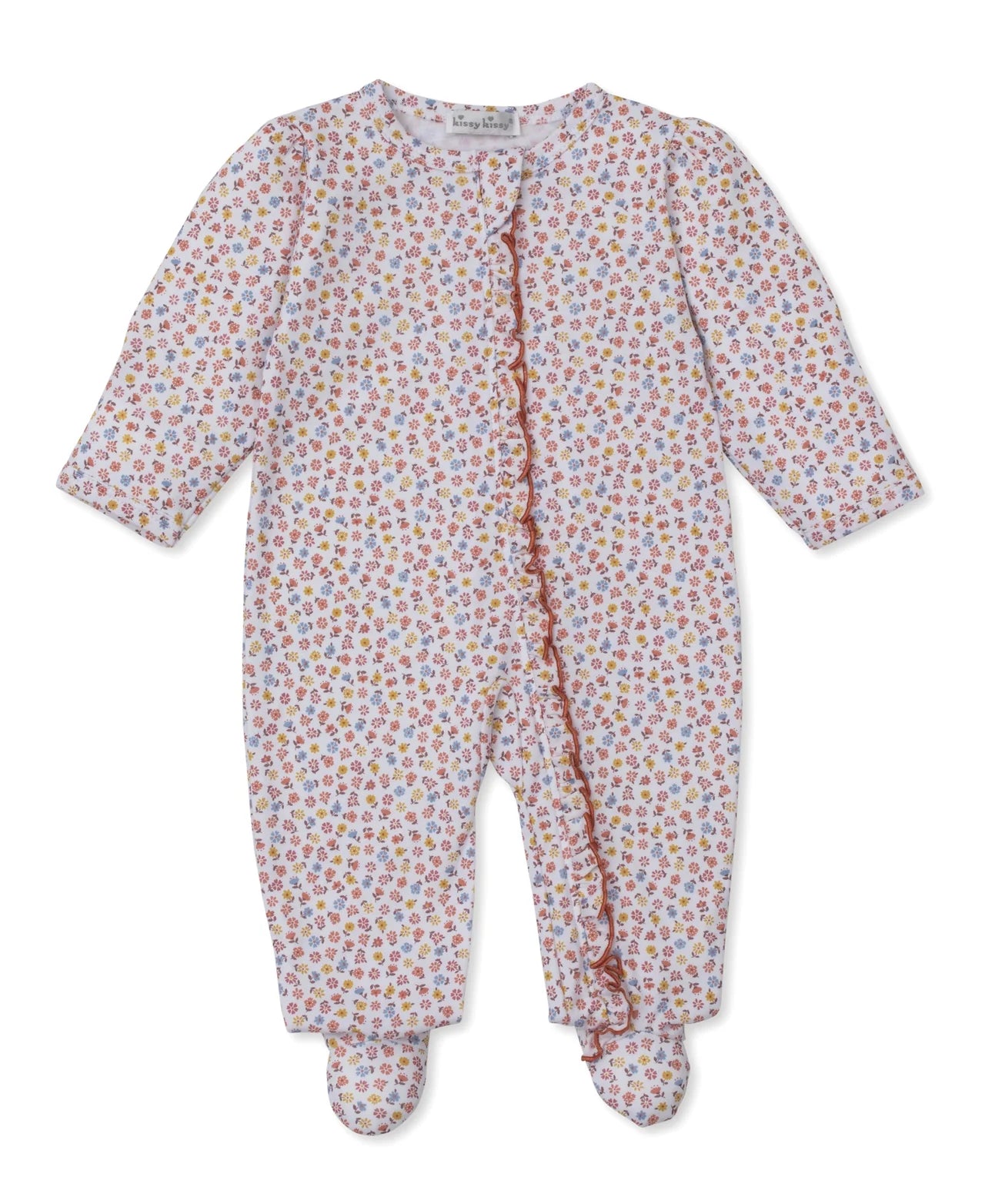 Kissy Kissy Pumpkin Florals Fall Footie