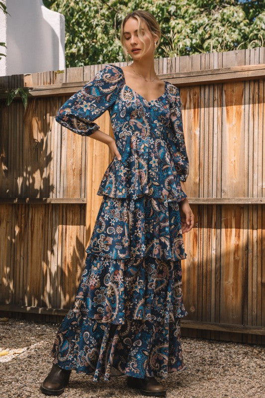 Out West Tiered Maxi Dress
