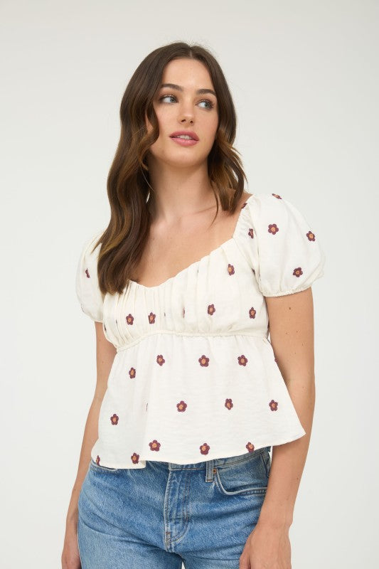 Daisy Puff Sleeve Blouse