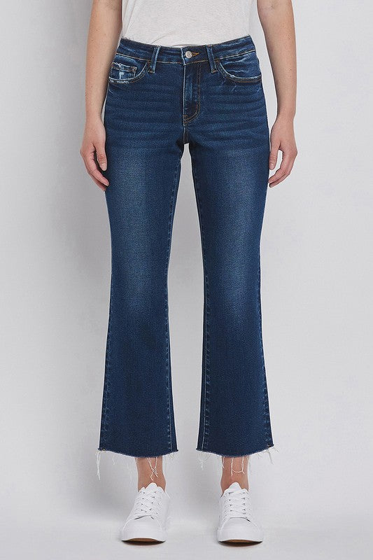 Heather Mini Ankle Bootcut Jeans