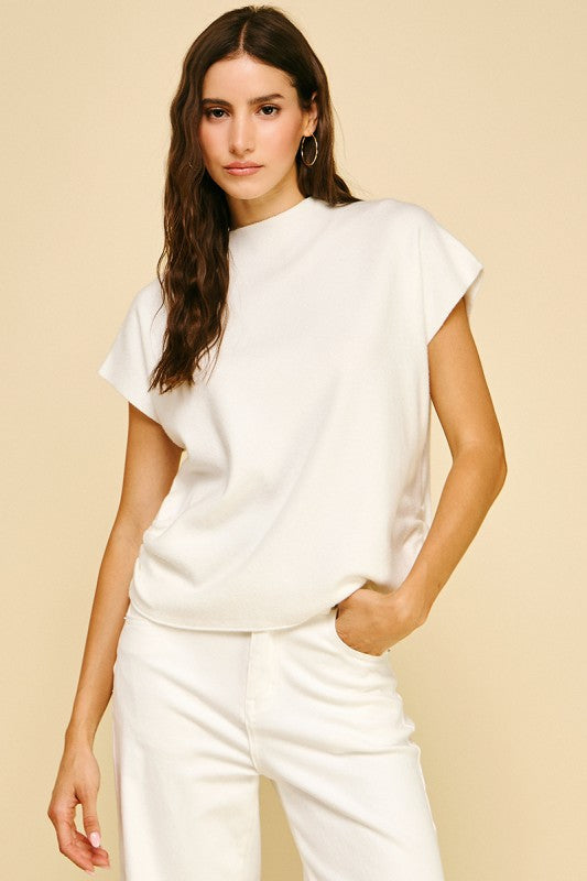 Fall Skies Sweater Vest In Off White