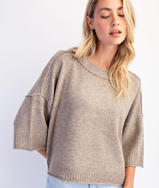 Friends Forever Sweater In Mocha