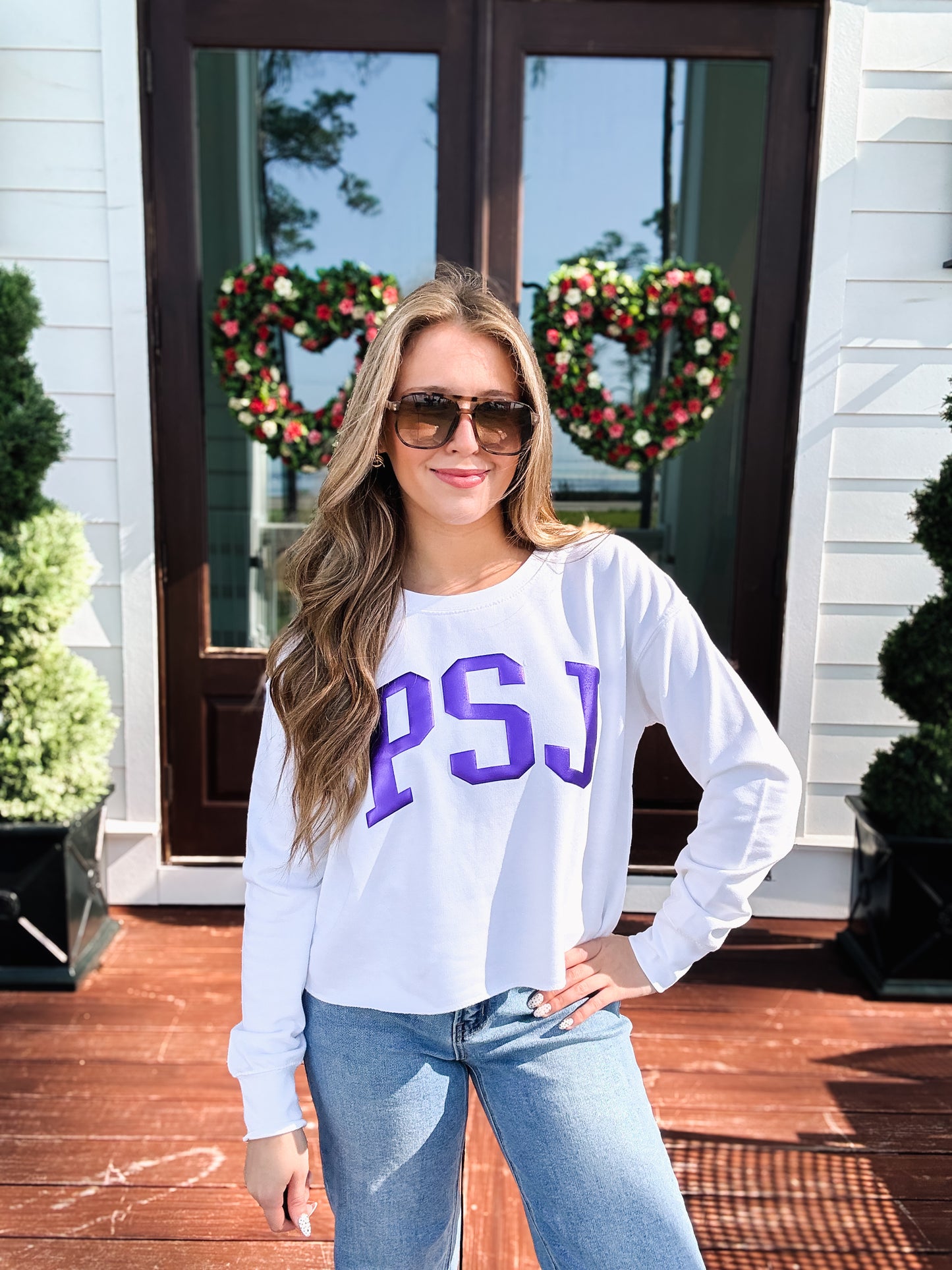 PSJ Metallic Cropped Sweatshirt