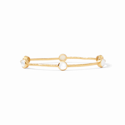 Julie Vos Milano Luxe Bangle In Iridescent Clear Crystal