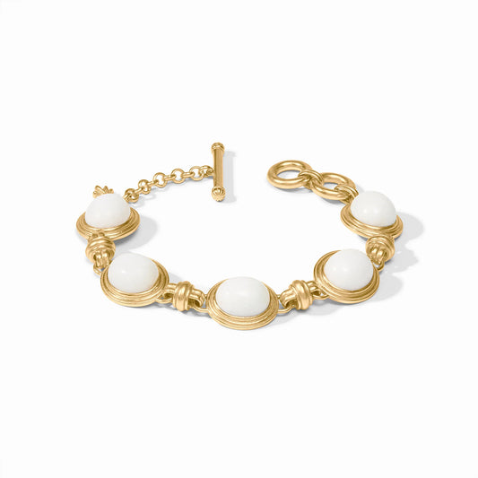 Julie Vos Portofino Stone Bracelet In White Jade