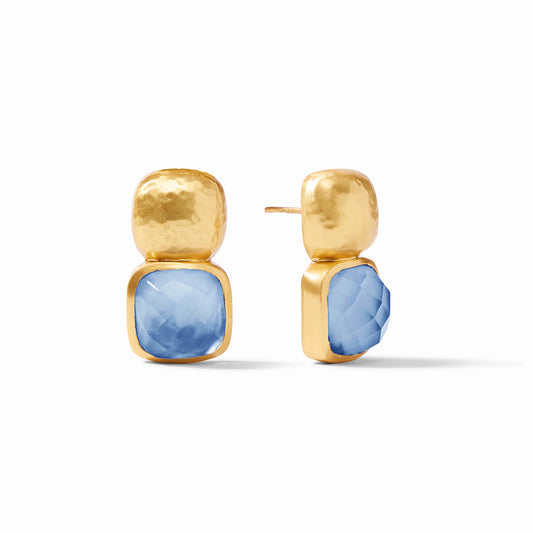 Julie Vos Catalina Earring In Iridescent Chalcedony Blue