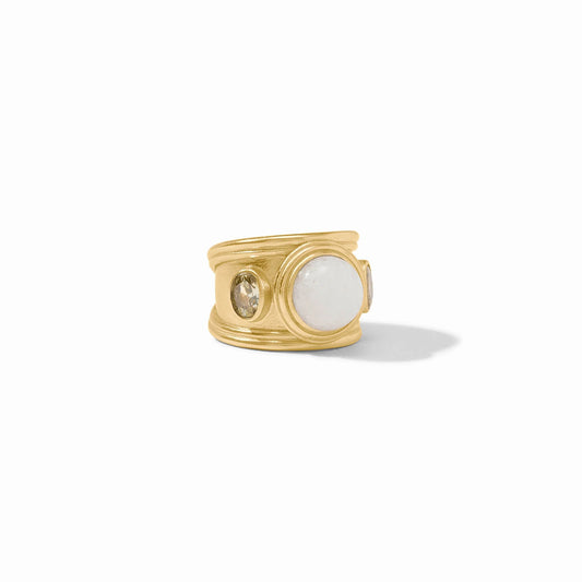 Julie Vos Portofino Stone Ring In White Jade