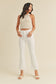 Kim High Rise Tonal Crop Flare Jean In Optic White