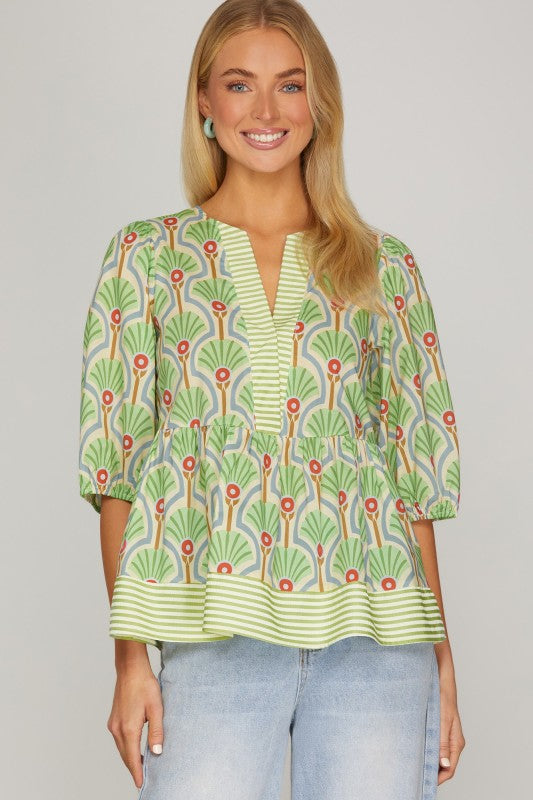 Sound Of Spring Top In Green