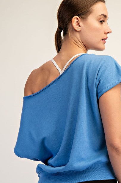 Aqua Splash Off Shoulder Top Short Set