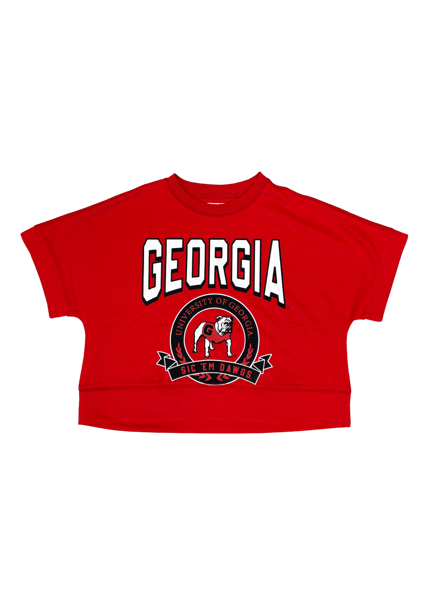 Georgia Cropped Tee In Red
