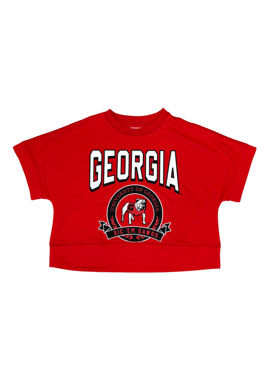 Georgia Cropped Tee In Red