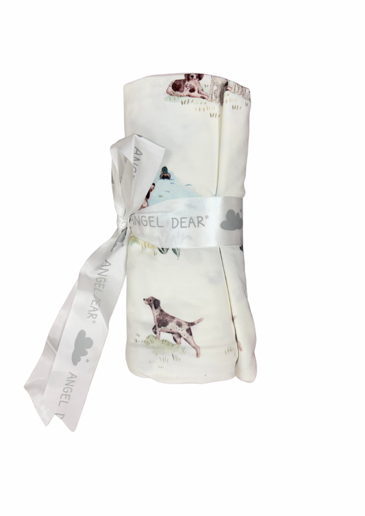 Angel Dear Pointer Pups & Duck Buddies Swaddle Blanket