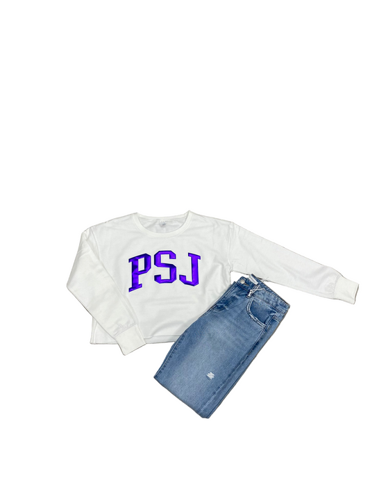 PSJ Metallic Cropped Sweatshirt