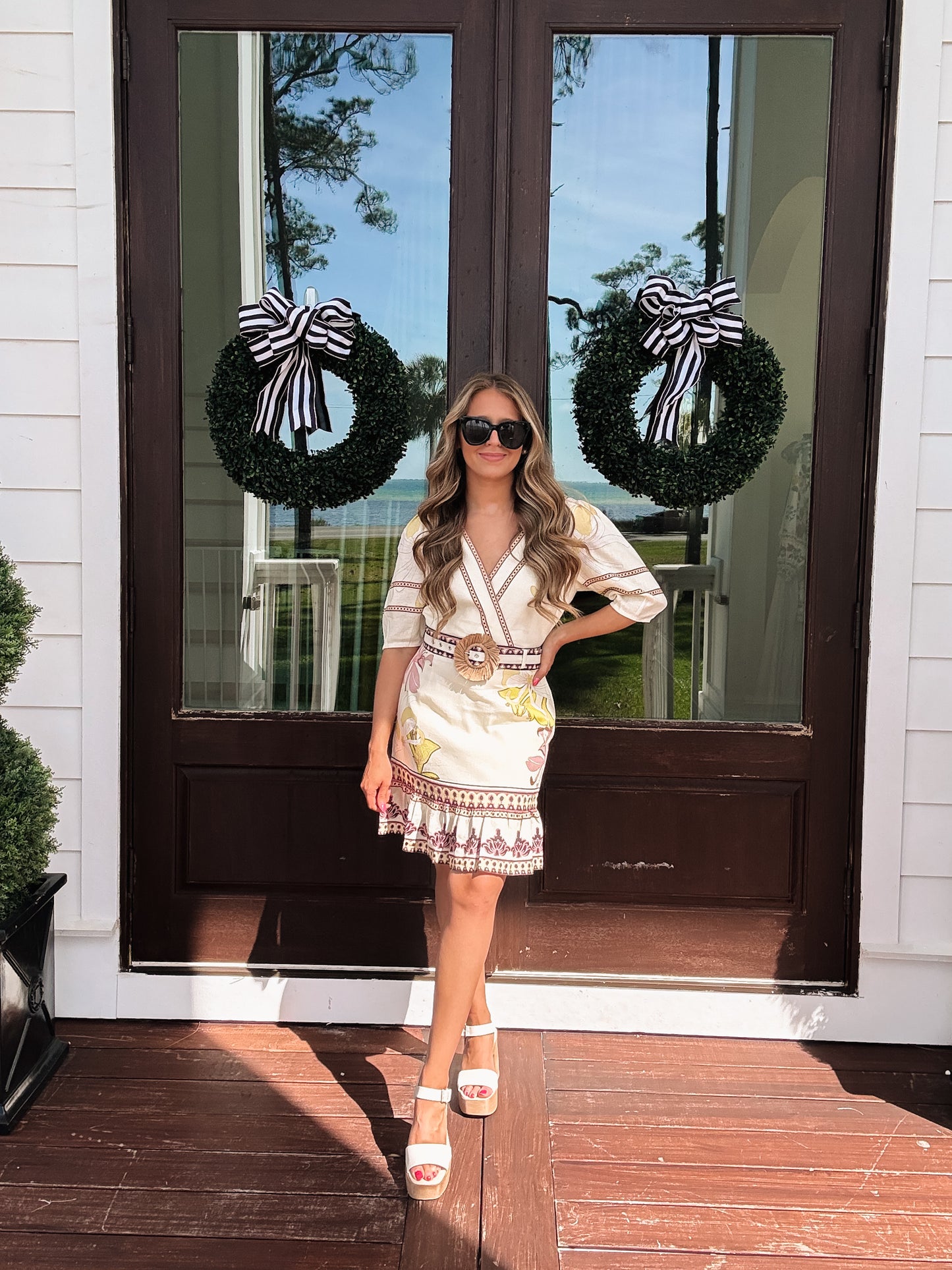 Multi Floral Printed Mini Dress