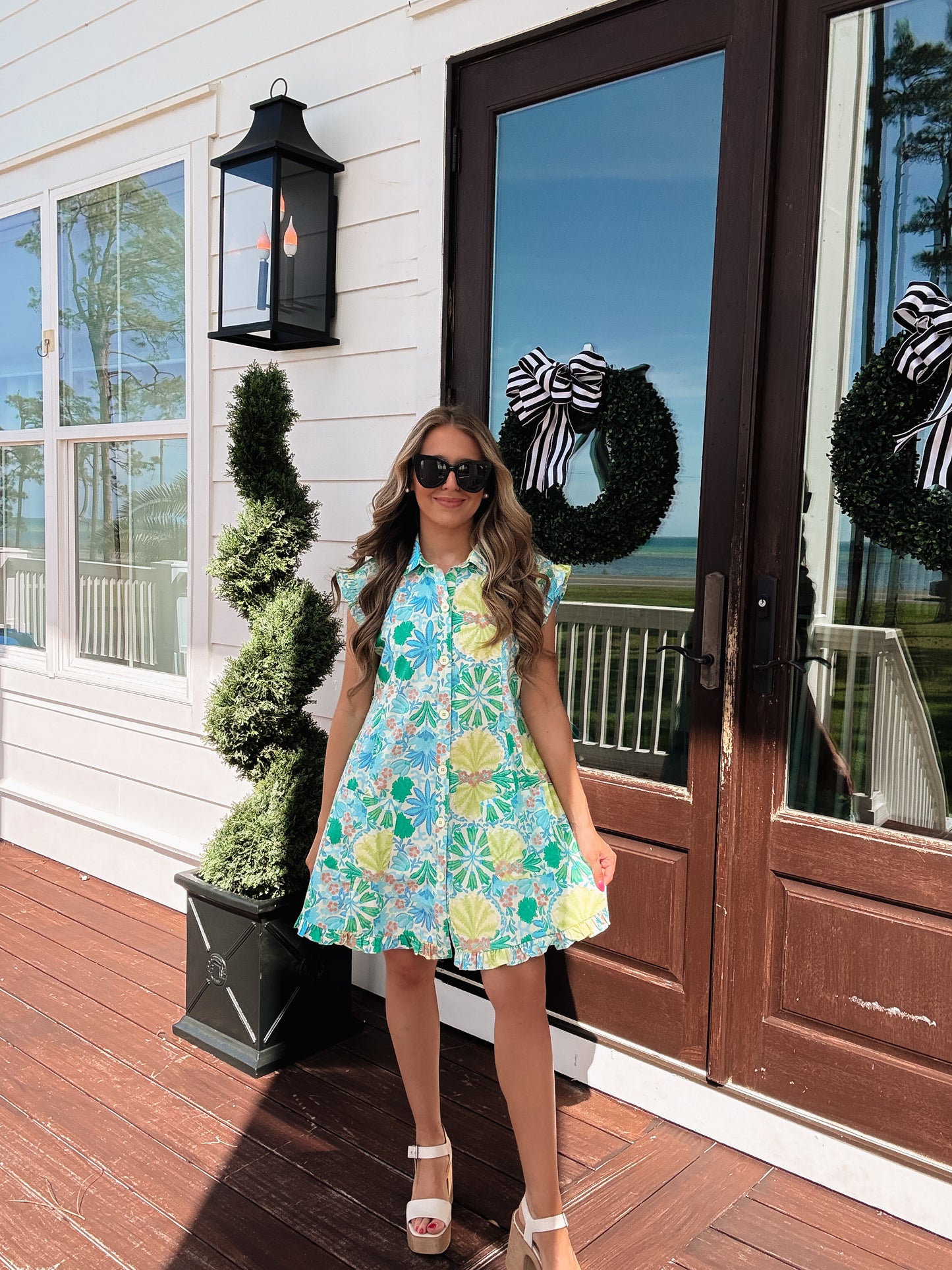 Harbor Island Button Mini Dress