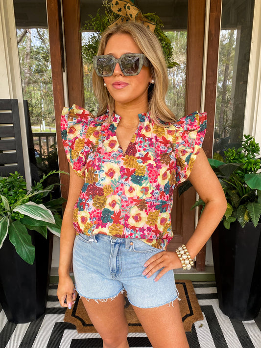 Felicity Floral Top