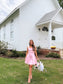 Scallop Detail Mini Dress In Pink