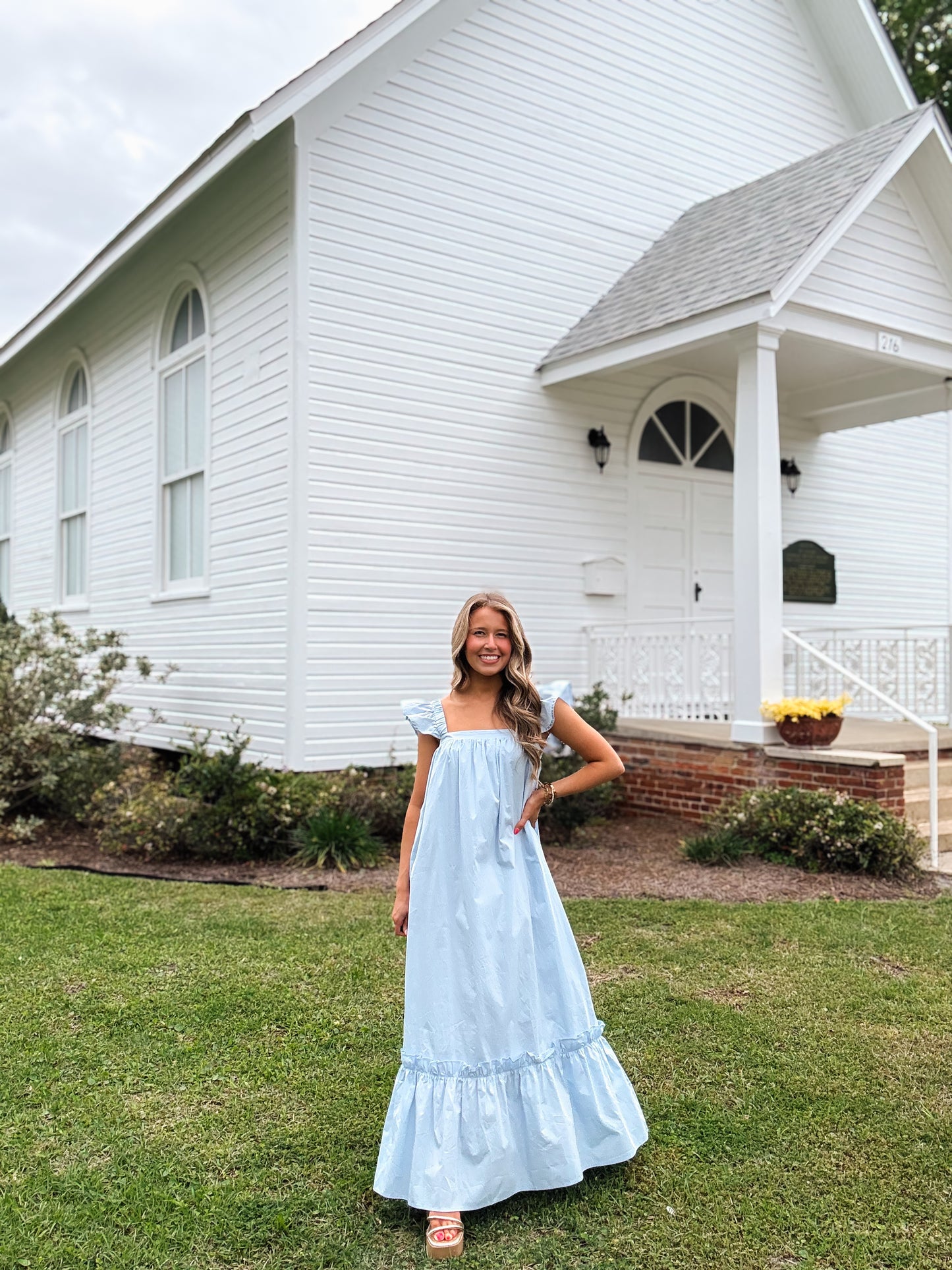 Caroline Maxi In Baby Blue