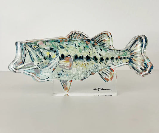 Chelsea McShane Gone Fishin Bass Acrylic