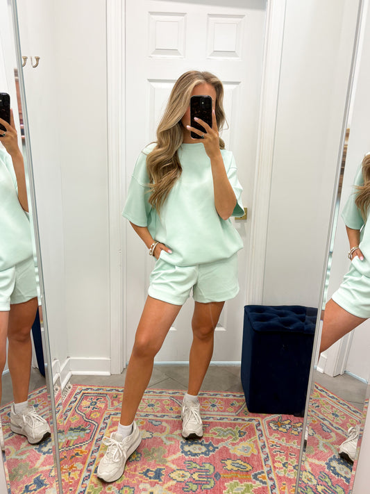 Model Scuba Basic Short Set in Mint