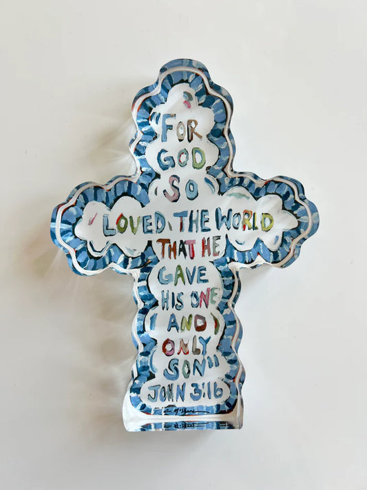 Chelsea McShane Art He Saved Cross Acrylic