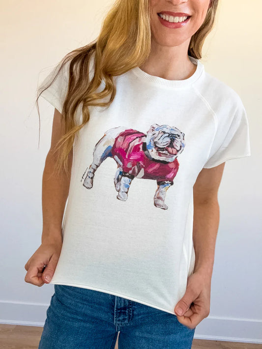 Chelsea McShane UGA Georgia Bulldog Red Edgy Shirt