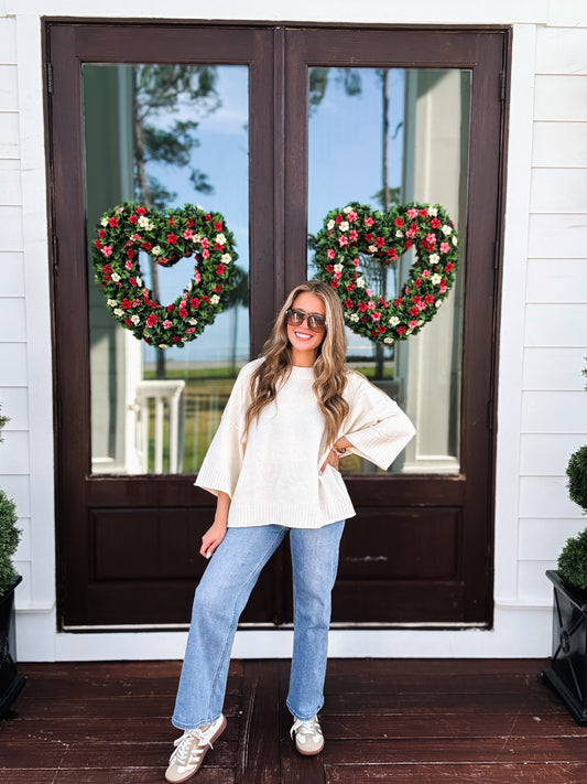 Friends Forever Sweater In Ivory