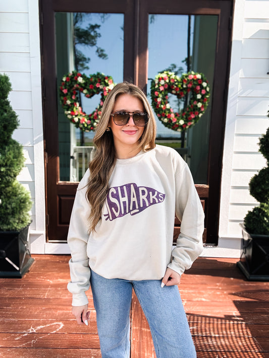 Sharks Cream Sweatshirt