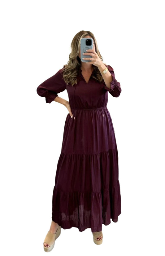 Bianca Maxi Dress In Plum