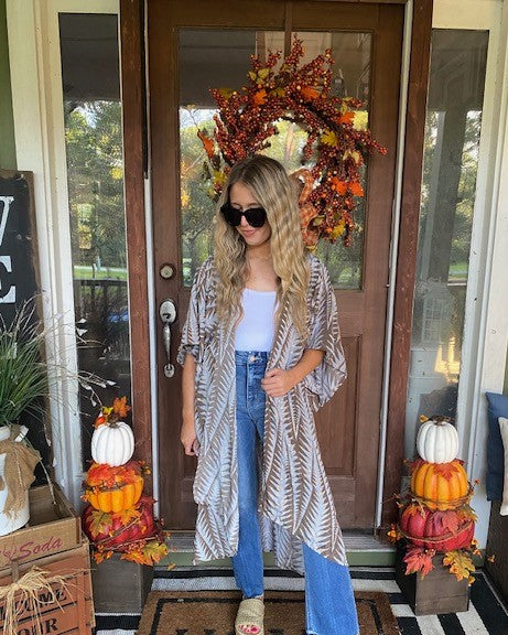 Fall in the Palms Kimono