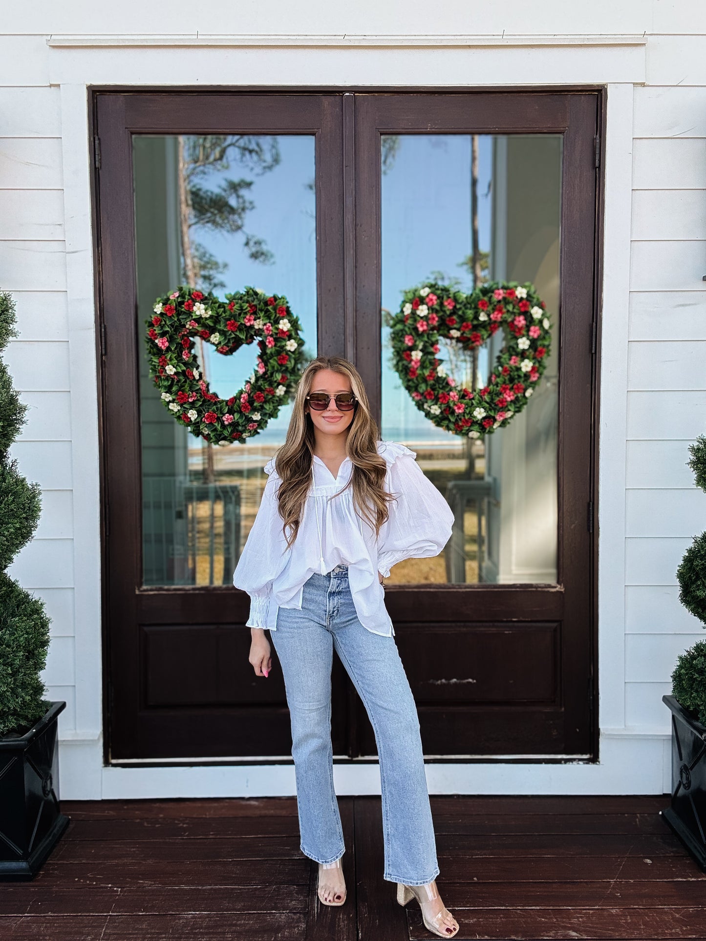 Jaida Ruffle Blouse In White