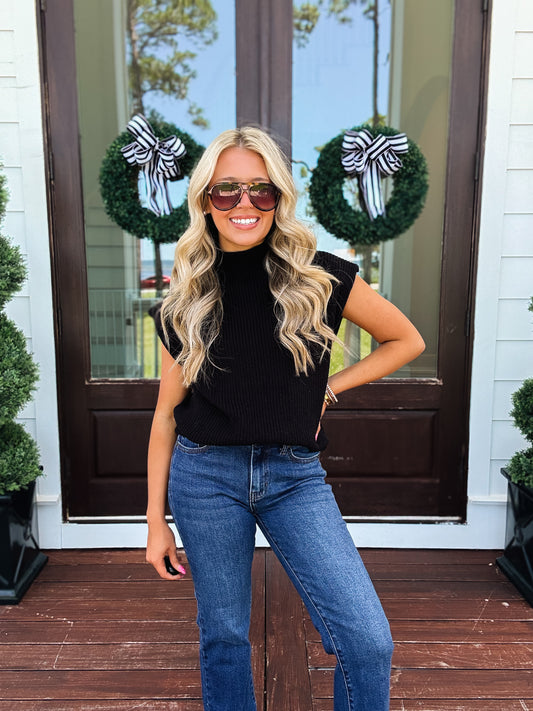 Bayside Fall Sweater In Black