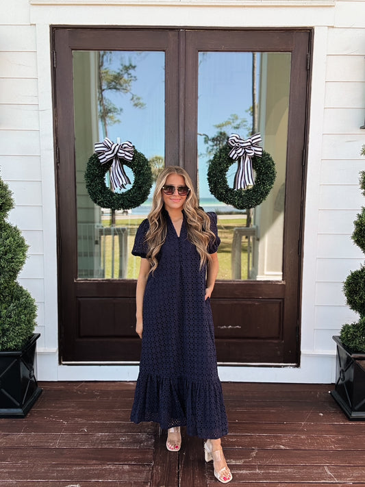 Freshly Picked Midi Dress In Navy