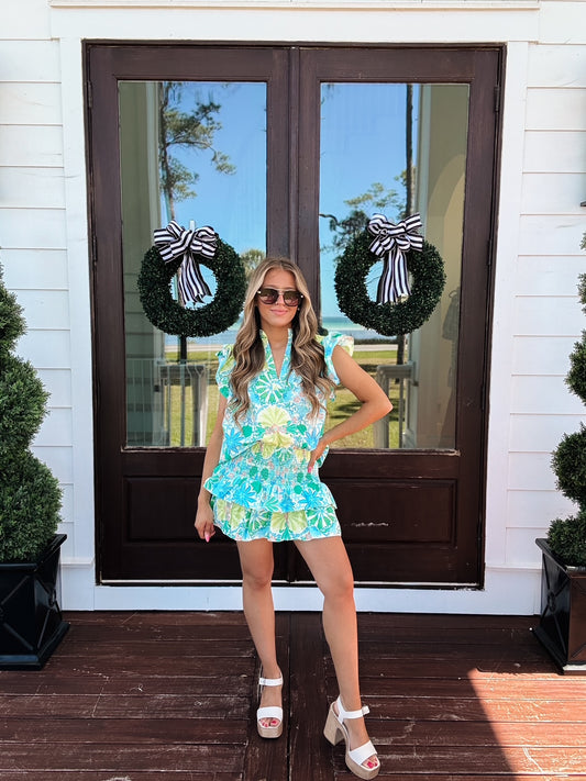 Harbor Island Ruffle Top