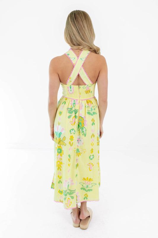 J. Marie Rainey Ric Rac Cross Midi Dress