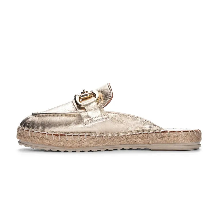 Anri Gold Leather Mule