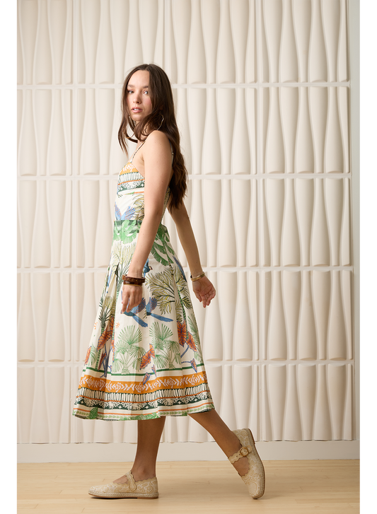 Paradise Bird Midi Dress