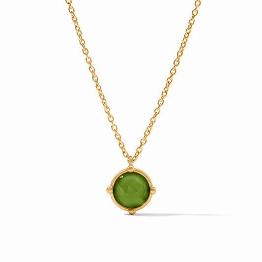 Julie Vos Honeybee Solitaire Necklace Palmetto Green