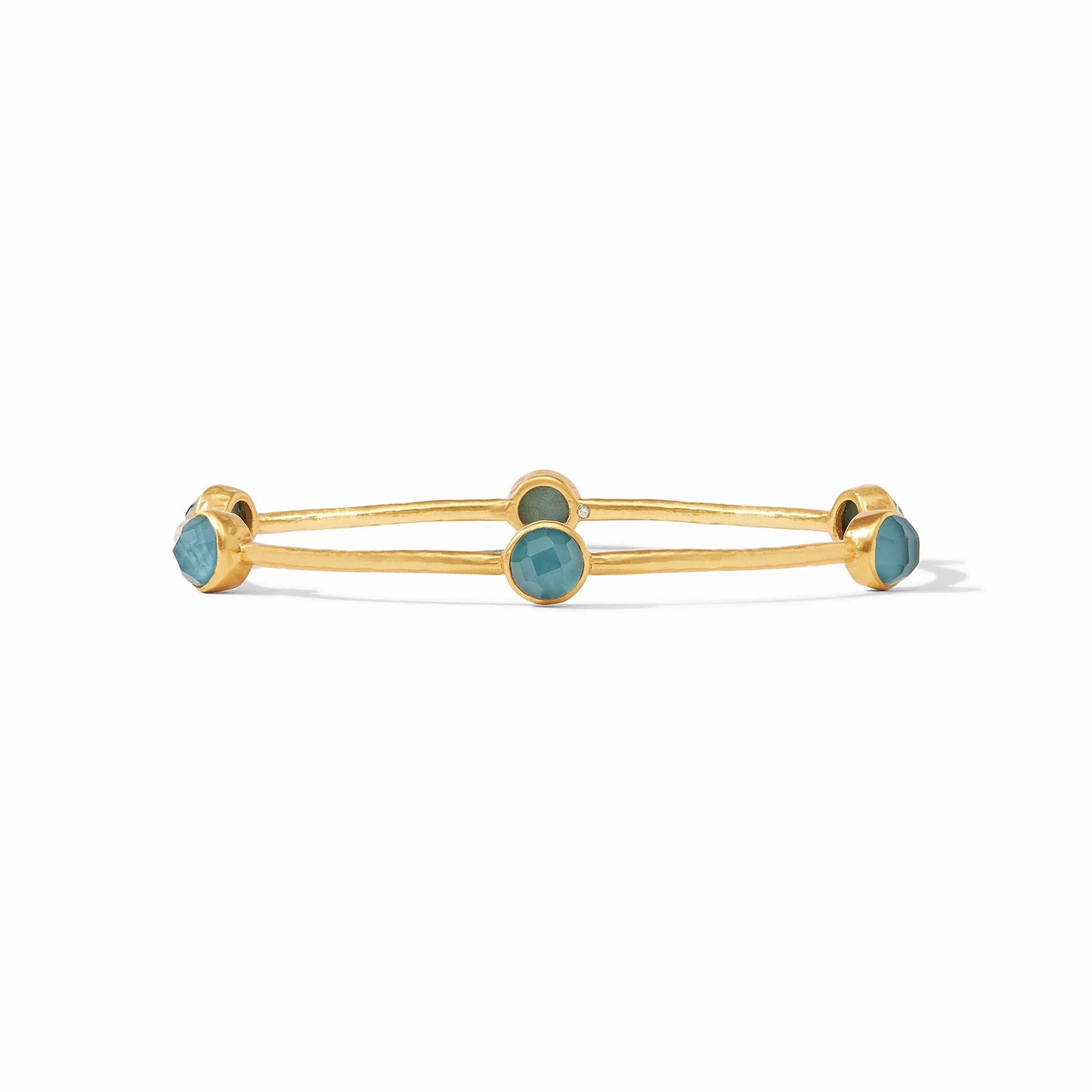 Julie Vos Milano Luxe Bangle Iridescent Montana Blue Medium