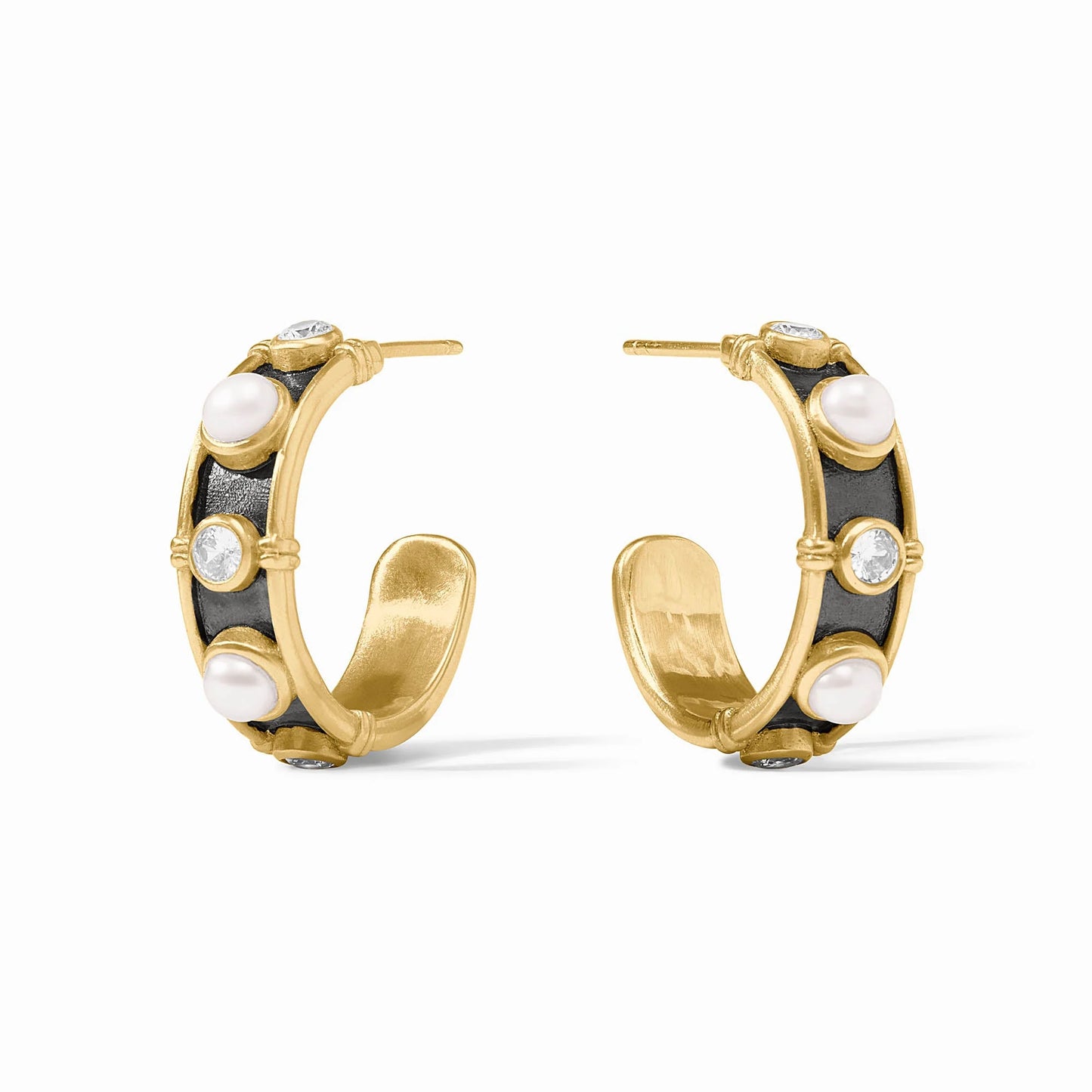 Julie Vos Tribeca Hoop In Mixed Metal Pearl